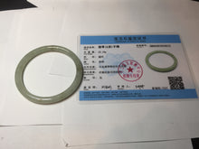 Load image into Gallery viewer, 58.5mm Certified Type A 100% Natural light green/brown round cut Jadeite Jade bangle AR111-4513
