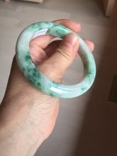 Load image into Gallery viewer, 57.7mm certified Type A 100% Natural sunny green white purple Jadeite Jade bangle BQ44-4138
