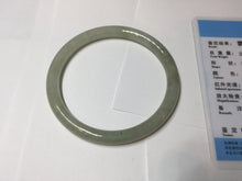 Load image into Gallery viewer, 58.5mm Certified Type A 100% Natural light green/brown round cut Jadeite Jade bangle AR111-4513
