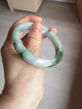 Load image into Gallery viewer, 57mm 100% natural Type A sunny green white purple jadeite jade bangle BN5-8234
