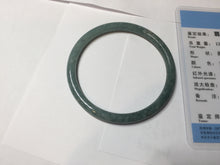 Load image into Gallery viewer, 53.2mm Certified Type A 100% Natural light green/blue slim round cut Guatemala Jadeite bangle BS61-4632
