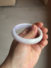 Load image into Gallery viewer, 50mm certified Type A 100% Natural purple white oval Jadeite Jade bangle BQ74-4936
