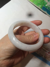 Load image into Gallery viewer, 57.5mm certified 100% natural type A white jadeite jade bangle BF41-1467
