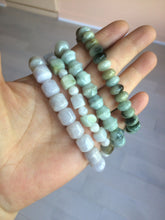 Load image into Gallery viewer, 100% natural type A  green/purple/brown jadeite jade beads bracelet S70
