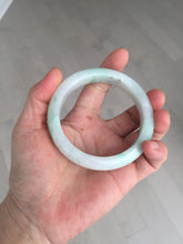 Load image into Gallery viewer, Shopify only. 55.7mm certified 100% natural icy watery light white/sunny green jadeite jade bangle BN73-9363
