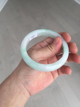 Load image into Gallery viewer, Shopify only. 55.7mm certified 100% natural icy watery light white/sunny green jadeite jade bangle BN73-9363
