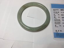 Load image into Gallery viewer, 57.5mm Certified Type A 100% Natural light green/brown round cut Jadeite Jade bangle AR112-4506
