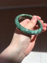 Load image into Gallery viewer, 58.2mm certified type A 100% Natural oily spinach green jadeite jade bangle PC11-9242

