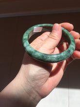 Load image into Gallery viewer, 58.2mm certified type A 100% Natural oily spinach green jadeite jade bangle PC11-9242

