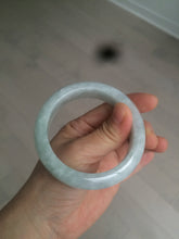 Load image into Gallery viewer, 54.9mm certified 100% natural Type A light green chubby jadeite jade bangle BK76-3784
