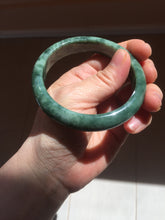 Load image into Gallery viewer, 58.2mm certified type A 100% Natural oily spinach green jadeite jade bangle PC11-9242
