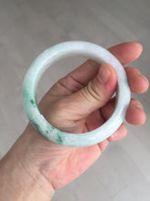 Load image into Gallery viewer, 56mm certified 100% natural icy watery light white/sunny green jadeite jade bangle BN72-3878
