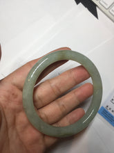 Load image into Gallery viewer, 57.5mm Certified Type A 100% Natural light green/brown round cut Jadeite Jade bangle AR112-4506
