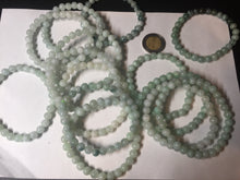 Load image into Gallery viewer, 6.3mm 100% natural type A green/white jadeite jade beads bracelet group BK104 added-on item
