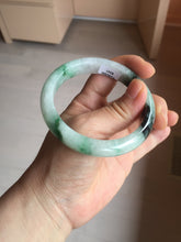 Load image into Gallery viewer, 56.9mm 100% natural Type A sunny green white purple jadeite jade bangle BN6-8241
