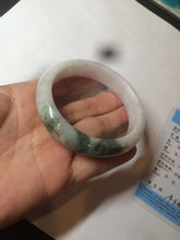 Load image into Gallery viewer, 57.7mm certified 100% natural type A watery green/white/purple jadeite jade bangle BF43-1475
