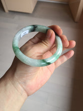 Load image into Gallery viewer, 56.9mm 100% natural Type A sunny green white purple jadeite jade bangle BN6-8241
