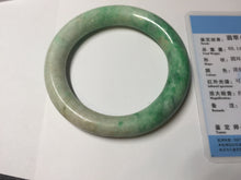 Load image into Gallery viewer, 56.5mm certified 100% natural sunny green yellow chubby jadeite jade bangle AS89-7058
