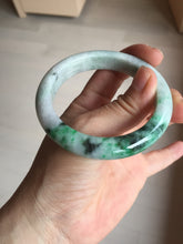 Load image into Gallery viewer, 54.6mm certified Type A 100% Natural sunny green white purple Jadeite Jade bangle BQ46-4148
