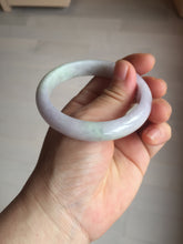 Load image into Gallery viewer, 54.5mm certified Type A 100% Natural sunny green purple white Jadeite Jade bangle BQ73-4931
