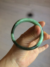 Load image into Gallery viewer, 56.6mm Certified Type A 100% Natural dark green/sunny green Jadeite Jade bangle K104-2840
