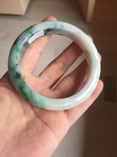 Load image into Gallery viewer, 59.7mm certified Type A 100% Natural sunny green white purple Jadeite Jade bangle BQ47-4134
