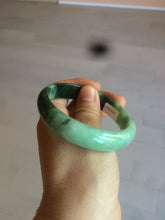 Load image into Gallery viewer, 56.6mm Certified Type A 100% Natural dark green/sunny green Jadeite Jade bangle K104-2840
