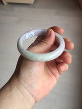 Load image into Gallery viewer, 54.5mm certified Type A 100% Natural sunny green purple white Jadeite Jade bangle BQ73-4931
