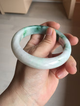 Load image into Gallery viewer, 59.7mm certified Type A 100% Natural sunny green white purple Jadeite Jade bangle BQ47-4134
