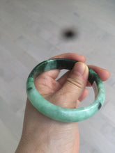 Load image into Gallery viewer, 56.6mm Certified Type A 100% Natural dark green/sunny green Jadeite Jade bangle K104-2840
