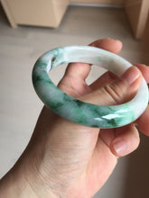 Load image into Gallery viewer, 59.7mm certified Type A 100% Natural sunny green white purple Jadeite Jade bangle BQ47-4134
