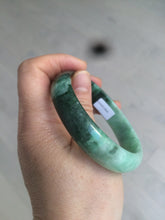 Load image into Gallery viewer, 56.6mm Certified Type A 100% Natural dark green/sunny green Jadeite Jade bangle K104-2840
