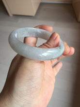 Load image into Gallery viewer, 54.4mm certified 100% natural Type A icy watery white light purple jadeite jade bangle BN8-7071
