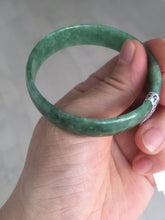 Load image into Gallery viewer, 52.8mm certified 100% natural Type A forest green dark green jadeite jade bangle BP15-8593
