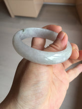 Load image into Gallery viewer, 54.4mm certified 100% natural Type A icy watery white light purple jadeite jade bangle BN8-7071
