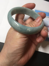 Load image into Gallery viewer, 55.8mm certified 100% natural light green blue jadeite jade bangle AS90-7056
