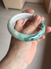 Load image into Gallery viewer, 59.7mm certified Type A 100% Natural sunny green white purple Jadeite Jade bangle BQ47-4134
