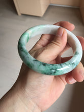 Load image into Gallery viewer, 59.7mm certified Type A 100% Natural sunny green white purple Jadeite Jade bangle BQ47-4134
