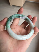 Load image into Gallery viewer, 59.7mm certified Type A 100% Natural sunny green white purple Jadeite Jade bangle BQ47-4134
