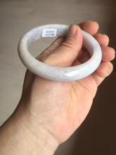 Load image into Gallery viewer, 57.5mm certified Type A 100% Natural light green purple white slim Jadeite Jade bangle BQ72-4938
