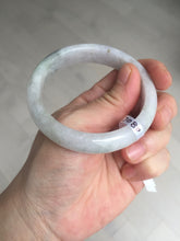 Load image into Gallery viewer, 53.8mm certificated Type A 100% Natural light purple/white/green Jadeite Jade bangle AS84-7080
