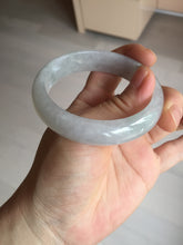 Load image into Gallery viewer, 54.4mm certified 100% natural Type A icy watery white light purple jadeite jade bangle BN8-7071
