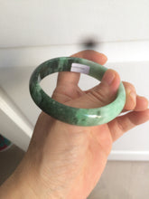 Load image into Gallery viewer, 56.6mm Certified Type A 100% Natural dark green/sunny green Jadeite Jade bangle K104-2840
