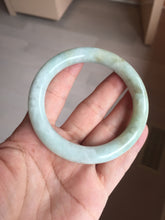 Load image into Gallery viewer, 55.5mm Certified 100% natural Type A light green yellow chubby round cut jadeite jade bangle BQ38-5780
