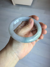 Load image into Gallery viewer, 60mm certified Type A 100% Natural light green purple chubby Jadeite Jade bangle PA115-9526
