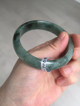 Load image into Gallery viewer, 54.5mm certified 100% natural dark green black jadeite jade bangle AS87-7064
