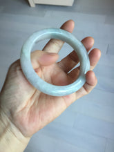 Load image into Gallery viewer, 60mm certified Type A 100% Natural light green purple chubby Jadeite Jade bangle PA115-9526
