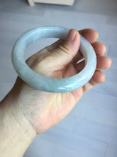 Load image into Gallery viewer, 60mm certified Type A 100% Natural light green purple chubby Jadeite Jade bangle PA115-9526
