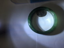 Load image into Gallery viewer, 55.5mm Certified Type A 100% Natural oily dark green(老油青)/gray Jadeite bangle BG229-0411
