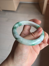 Load image into Gallery viewer, 53.7mm Certified 100% natural Type A sunny green purple jadeite jade bangle BQ35-4145
